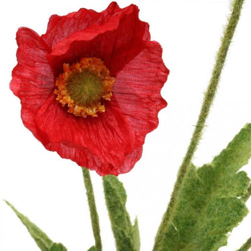 Floristik24 Coquelicot rouge artificiel avec 4 fleurs de coquelicot H60cm