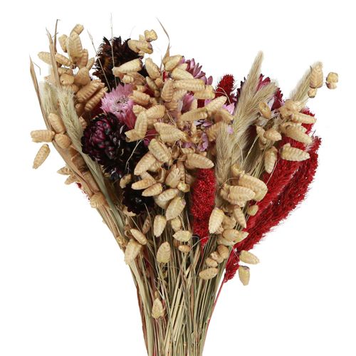 Article Bouquet de fleurs sauvages séchées rose naturel L30cm