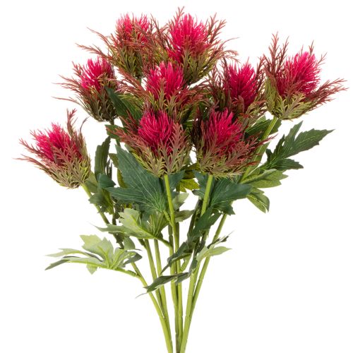 Branche artificielle de chardon rouge pour décoration intérieure – 67 cm, lot de 3