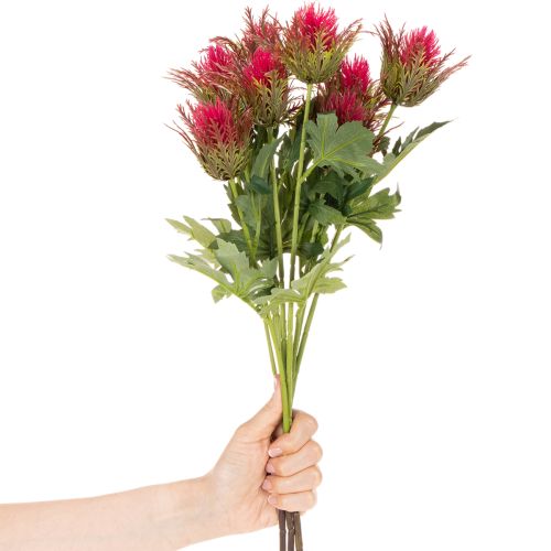 Kitschener Twigue de chardon artificiel rouge 67 cm pour décoration intérieure, Lot de 3 | Floristik24.fr
