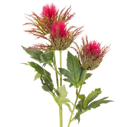 Kitschener Twigue de chardon artificiel rouge 67 cm pour décoration intérieure, Lot de 3 | Floristik24.fr