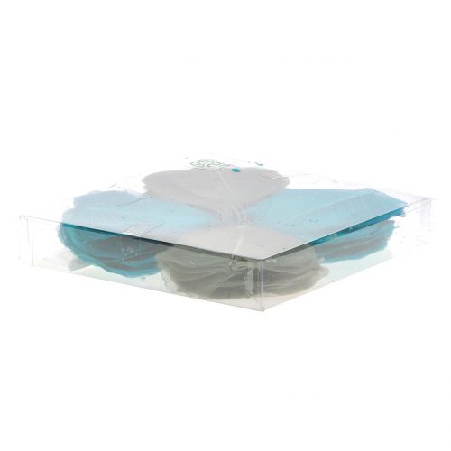 Floristik24 Feuilles de saule squelettées gris, turquoise 200 pcs