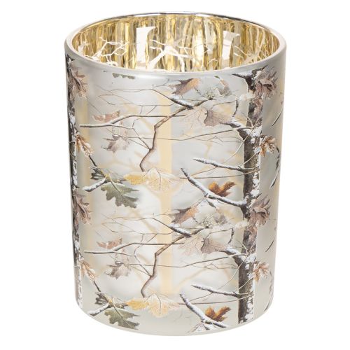 Photophore en verre motif branches intérieur doré 12 cm acheter | Floristik24.fr