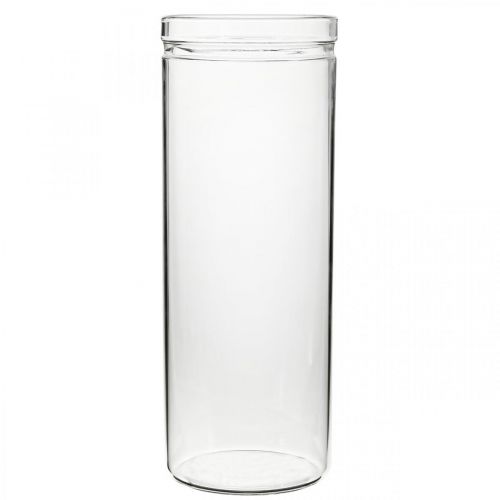Article Vase à fleurs, cylindre en verre, vase en verre rond Ø10cm H27cm