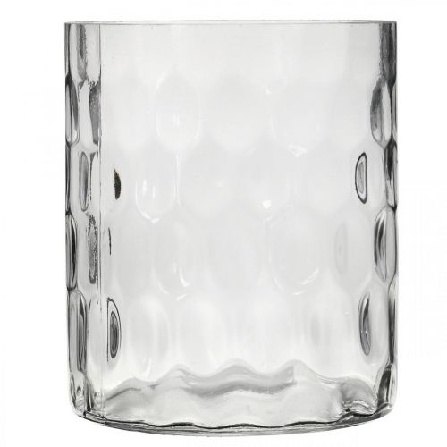 Article Lanterne en verre, vase à fleur, vase en verre rond Ø11.5cm H13.5cm