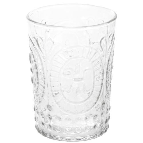 Lanterne tempête en verre, bougeoir, porte-bougie chauffe-plat, verre Ø7,5 cm H10 cm | Floristik24.fr