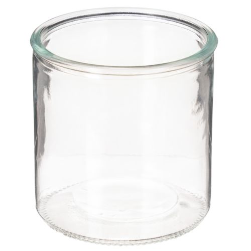 Set de 3 vases cylindriques en verre transparent 10 cm