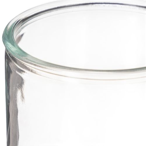Set de 3 vases cylindriques en verre transparent 10 cm | Floristik24.fr