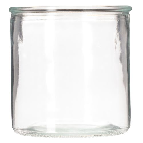 Set de 3 vases cylindriques en verre transparent 10 cm | Floristik24.fr