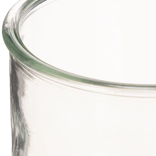 Photophore en verre transparent rond 12 cm - Lot de 2 | Floristik24.fr