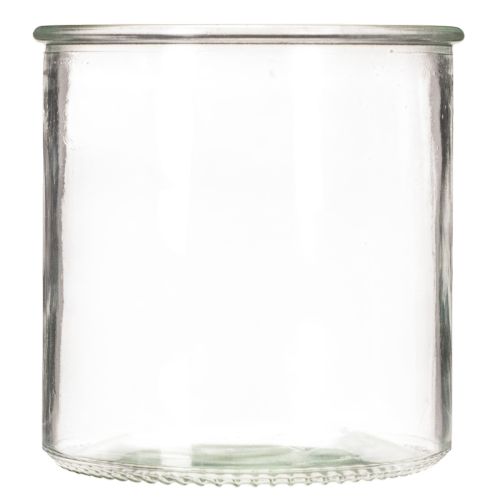 Photophore en verre transparent rond 12 cm - Lot de 2 | Floristik24.fr