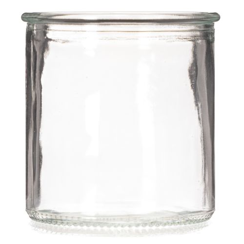 Lot de 3 photophores ronds en verre transparent 8 cm | Floristik24.fr