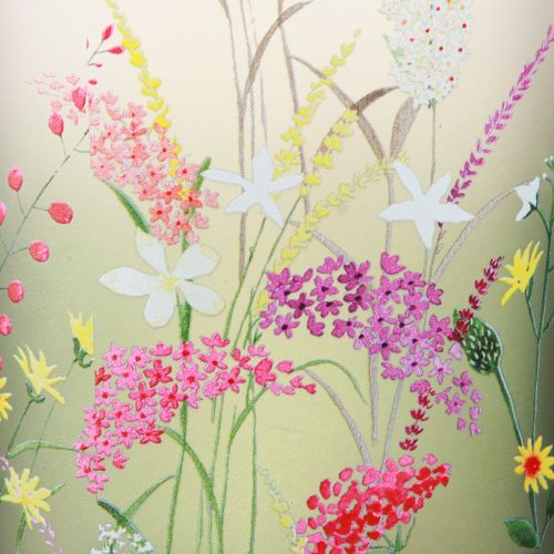Floristik24 Lanterne en verre avec fleurs colorées été H12,5cm 3 pcs