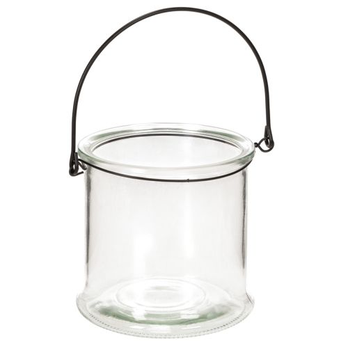 Photophore en verre suspendu Ø12 cm H12,5 cm - Lot de 2 acheter | Floristik24.fr