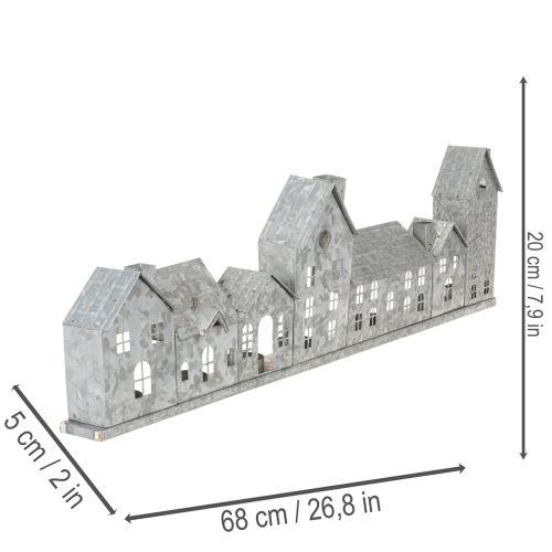 Décoration Maison en Métal avec Porte-Bougies Chauffe-Plat 68cm Argentée | Floristik24.fr