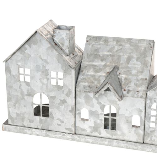 Décoration Maison en Métal avec Porte-Bougies Chauffe-Plat 68cm Argentée | Floristik24.fr