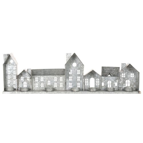 Décoration Maison en Métal avec Porte-Bougies Chauffe-Plat 68cm Argentée | Floristik24.fr