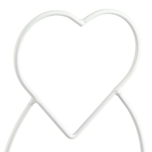 Article Lanterne Coeur Blanc Support Lanterne Verre Ø12cm H30cm 2pcs