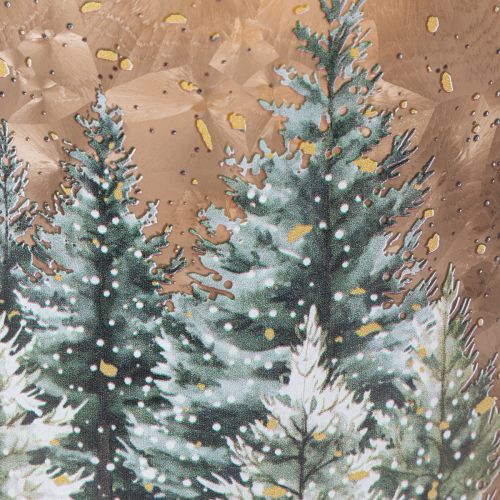 Photophore en verre décor forêt d'hiver motif neige 20 cm | Floristik24.fr