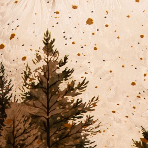Photophore en verre décor forêt d'hiver motif neige 20 cm | Floristik24.fr