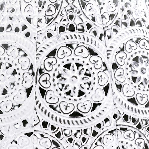 Floristik24 Lanterne blanche Ø19cm H18,5cm