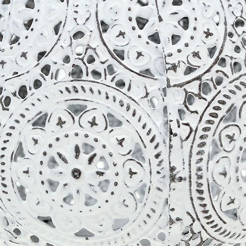 Floristik24 Lanterne blanche avec motif Ø10cm H8cm 1pc