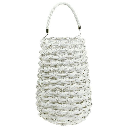 Floristik24 Lanterne tressée Ø20cm H50cm blanche