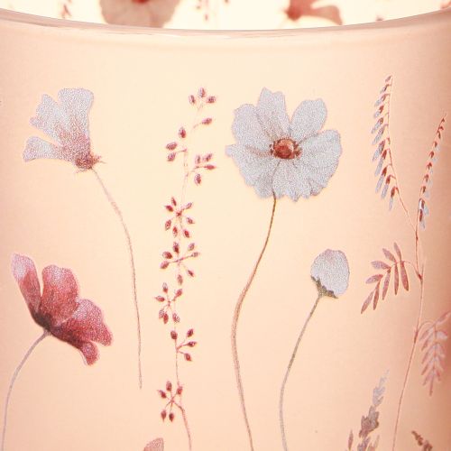 Article Lanterne décorative en verre à motif floral pour une touche d&#39;élégance dans votre intérieur, 12,5 cm, lot de 2