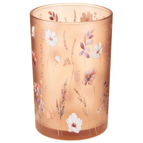 Porte-bougie chauffe-plat en verre à motif floral pour des moments chaleureux à la maison, 18 cm