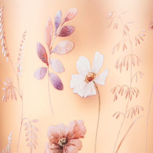 Article Porte-bougie chauffe-plat en verre à motif floral pour des moments chaleureux à la maison, 18 cm