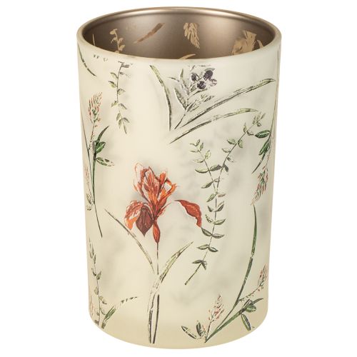 Porte-bougie chauffe-plat en verre, motif floral pour des moments chaleureux à la maison, 18 cm