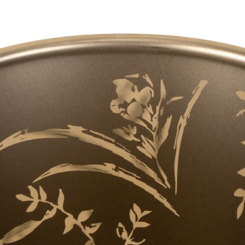 Article Porte-bougie chauffe-plat en verre, motif floral pour des moments chaleureux à la maison, 18 cm