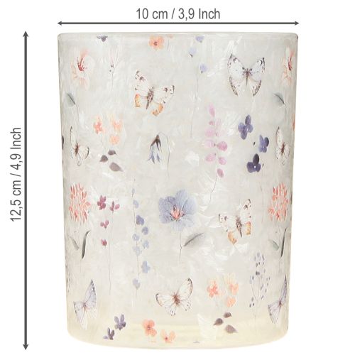 Article Porte-bougie chauffe-plat en verre à motif papillon pour des moments de détente, 12,5 cm, lot de 2