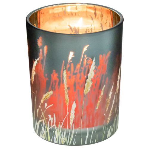 Article Lanterne décorative élégante à motif d'herbe pour une touche chaleureuse dans votre intérieur, 12,5 cm, lot de 2.