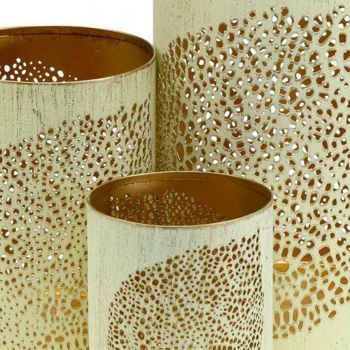 Article Décoration métal lanterne automne H20,5/15,5/10,5cm lot de 3