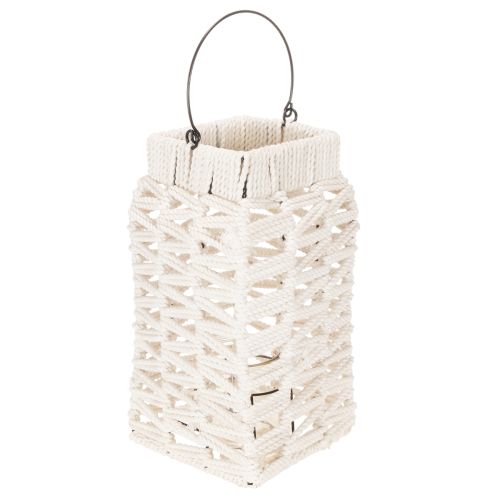 Lanterne suspendue, décoration estivale, macramé H35,5 cm L19 cm acheter | Floristik24.fr