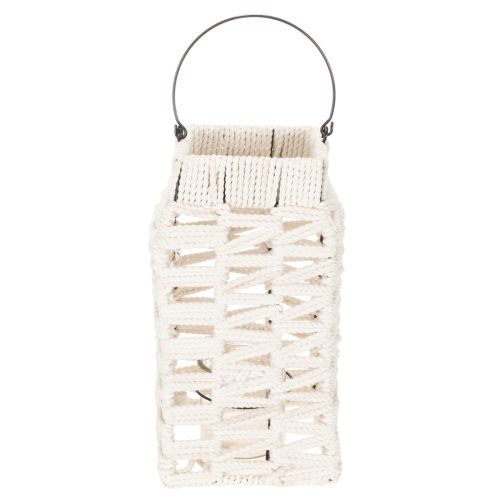 Lanterne suspendue, décoration estivale, macramé H35,5 cm L19 cm | Floristik24.fr