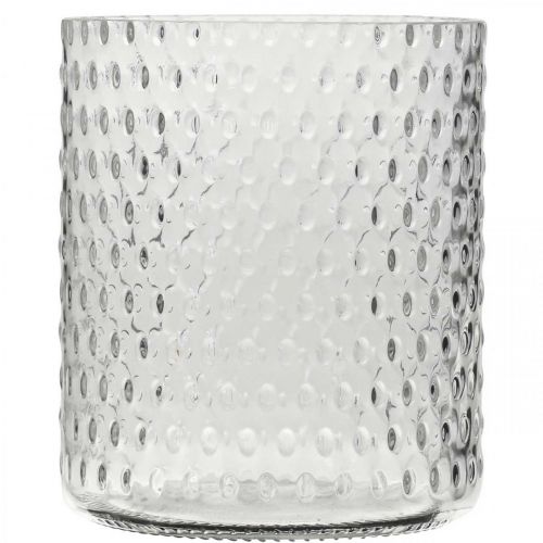 Article Lanterne en verre, vase à fleurs, vase rond en verre Ø11,5cm H13,5cm