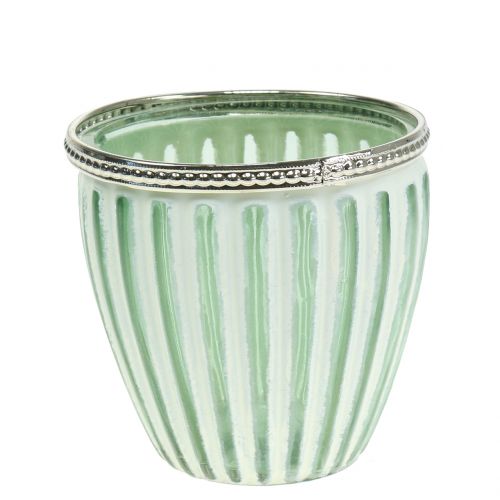 Article Photophore antique vert Ø 10 cm H. 10 cm
