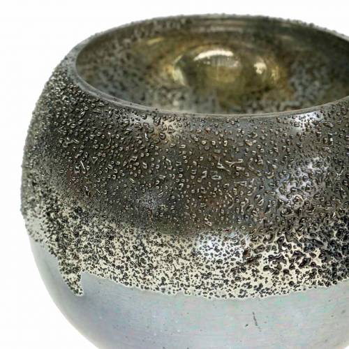 Article Lanterne en verre argenté Ø8,5cm H6,5cm 4pcs
