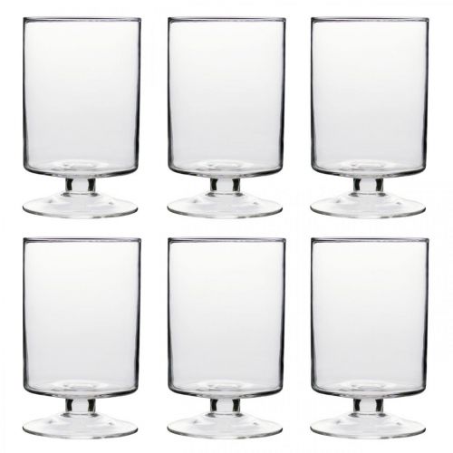 Floristik24 Lanterne Hurricane verre Ø7cm H11.5cm 6pcs