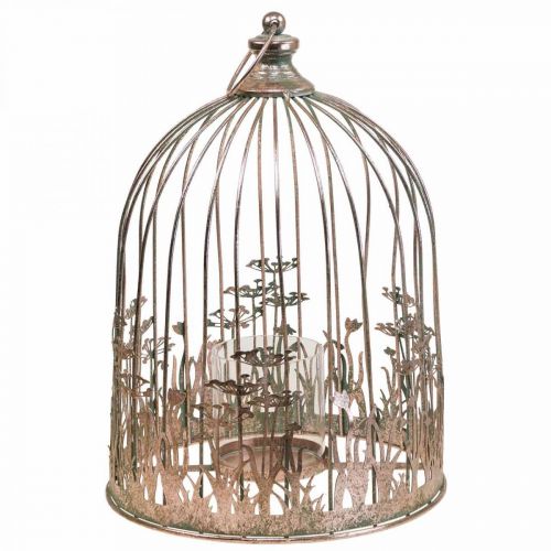 Floristik24 Lanterne métal décoration à suspendre Ø29/23,5cm décoration cage à oiseaux lot de 2