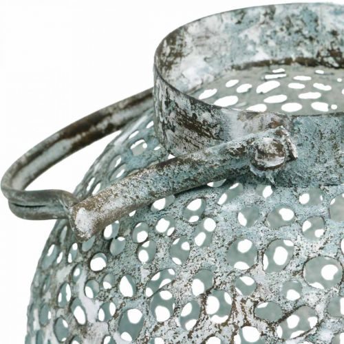 Floristik24 Lampe à vent en métal, lanterne, bougeoir aspect antique Ø15cm H22cm