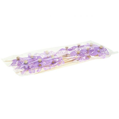Floristik24 Moulin à vent miniature mauve Ø 9 cm 12 p.
