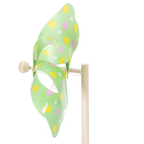 Article Moulin à vent décoratif pour jardin, à placer dans les parterres de fleurs, 47 cm, lot de 3.