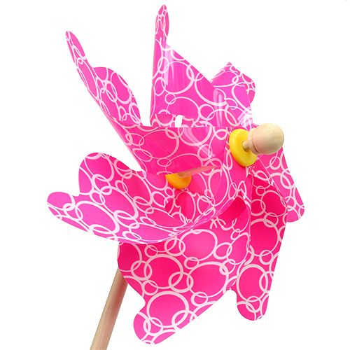 Floristik24 Moulin à vent Ø 42 cm rose L. 110 cm