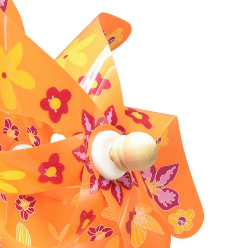 Floristik24 Moulin à vent sur bâton moulinet orange jaune rose Ø30,5cm 74cm