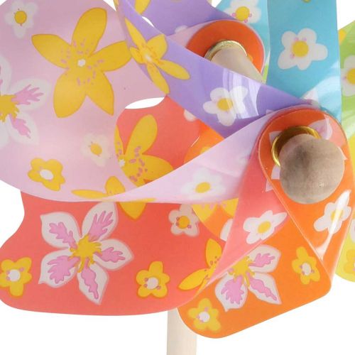 Floristik24 Pinwheel coloré Ø16cm carillon à vent moulin à vent décoration de jardin