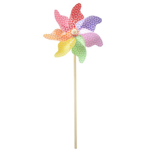 Moulins à vent décoratifs Pinwheel couleur naturelle Ø20,5cm H55cm