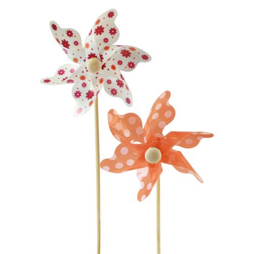 Floristik24 Pinwheel décoration de jardin moulin à vent piquet de jardin Ø8,5cm 20 pcs